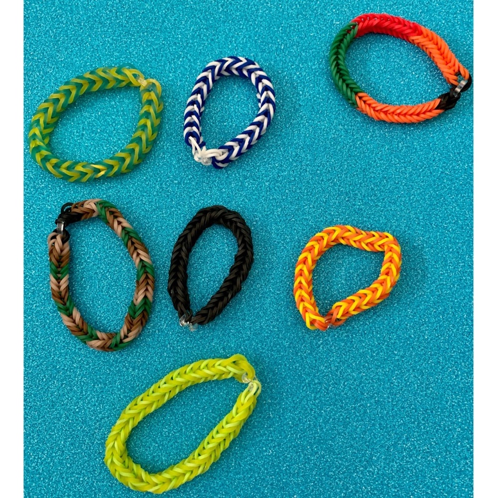 Bundle of Rainbow loom bracelets